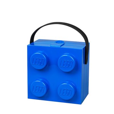 Blue brick Lunch box with Handle